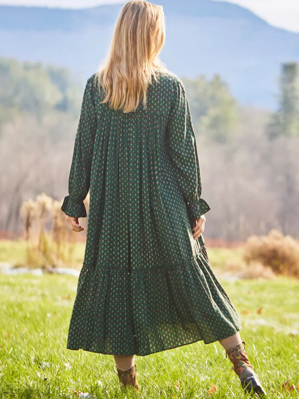 Robe Élégante à Smocks Lumière de Bougie - Soldes Exclusifs chez April Cornell