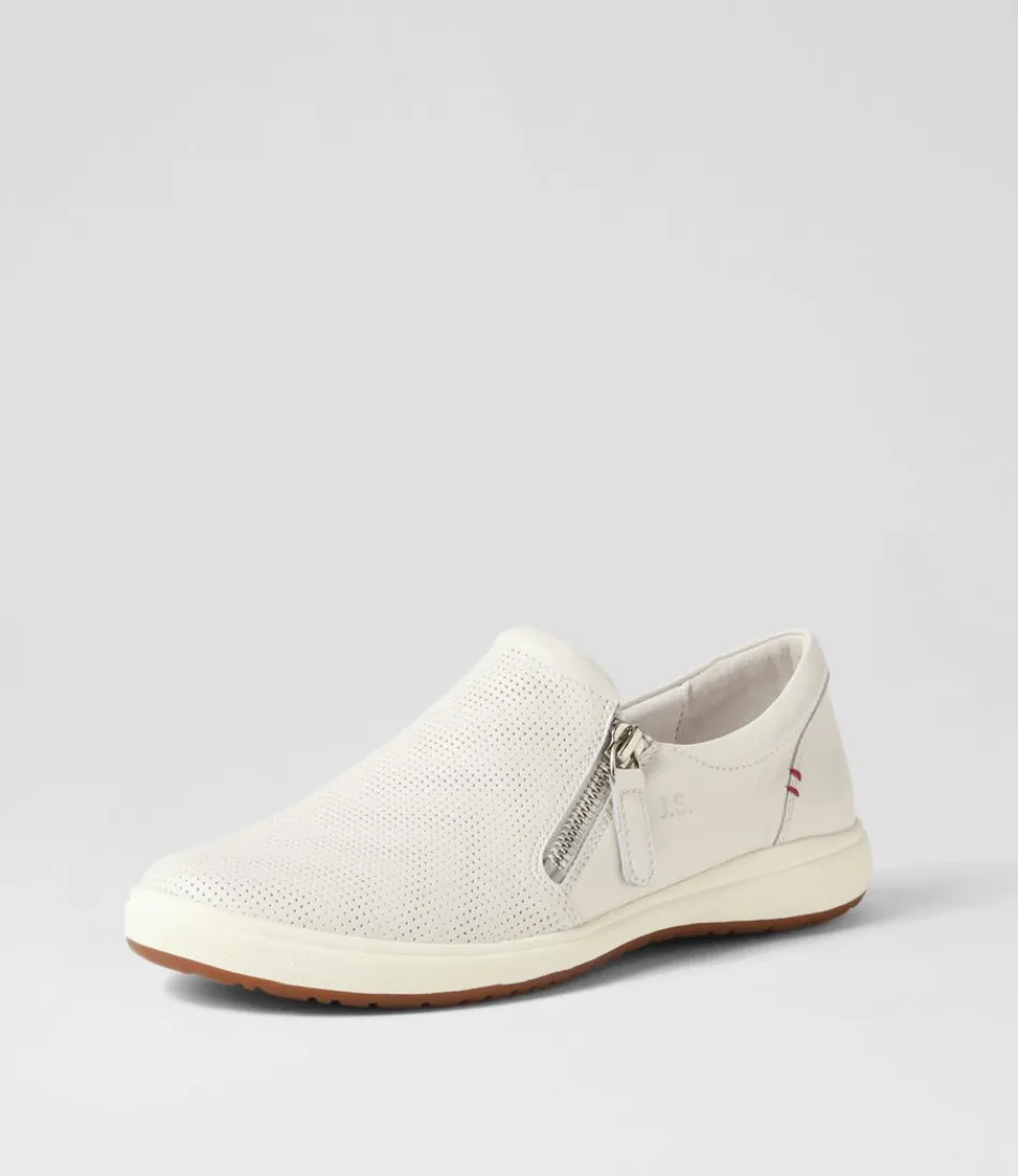JOSEF SEIBEL Baskets Femme en Cuir Souple Blanc - Modèle Caren 22 Confort Urbain