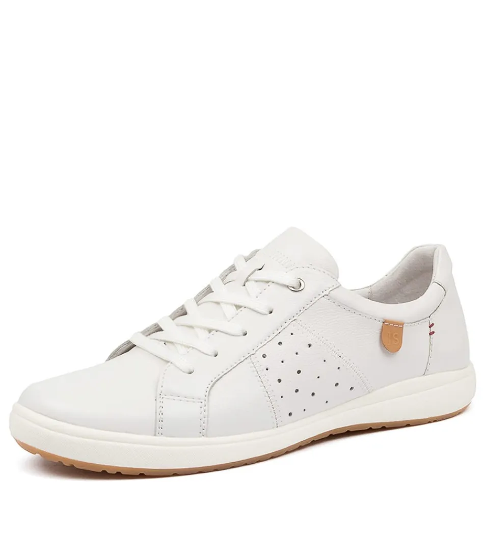 Escarpins JOSEF SEIBEL Caren 01 Confort - Cuir Blanc Souple pour Femme (Talon Confortable)