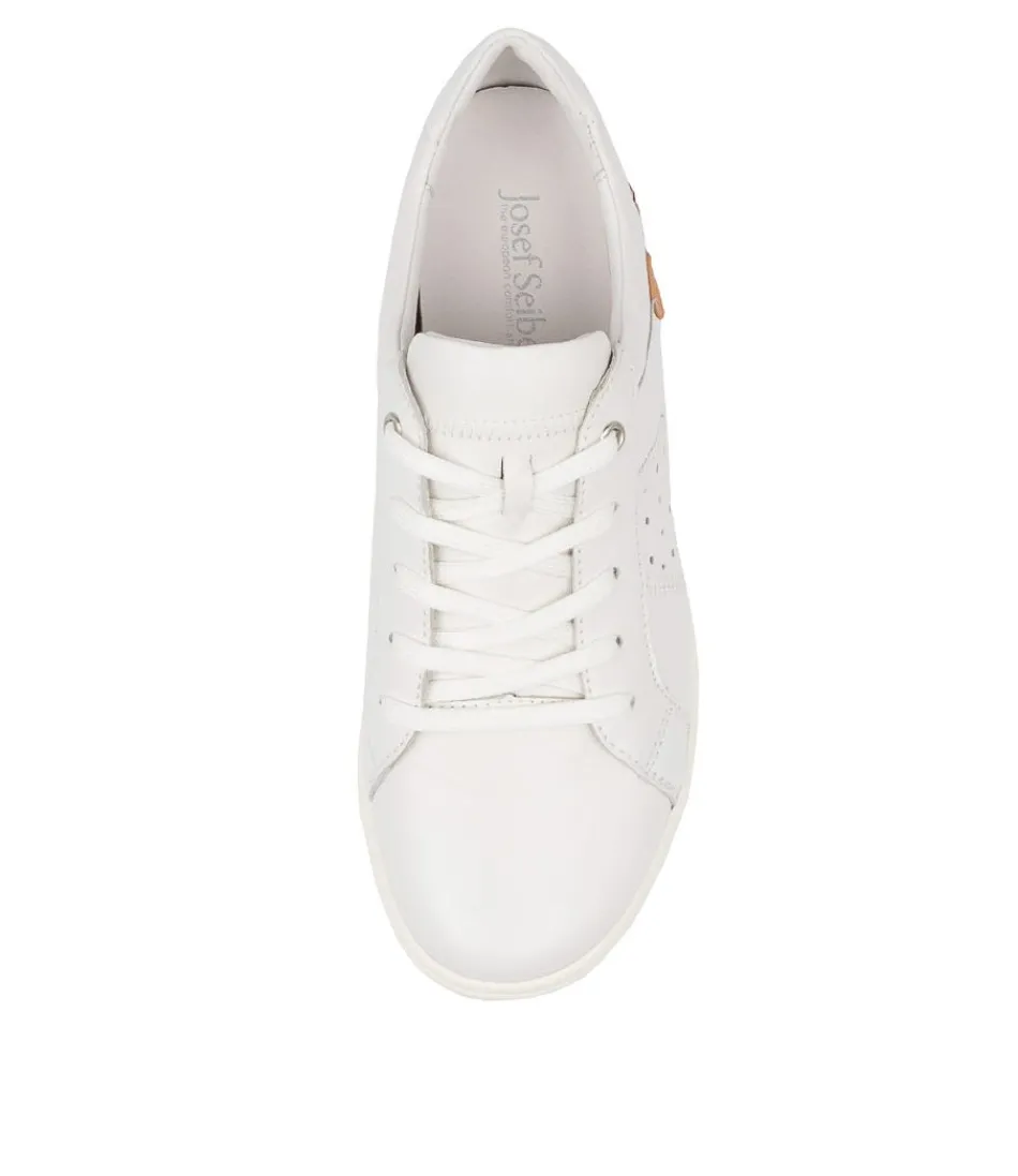 Escarpins JOSEF SEIBEL Caren 01 Confort - Cuir Blanc Souple pour Femme (Talon Confortable)