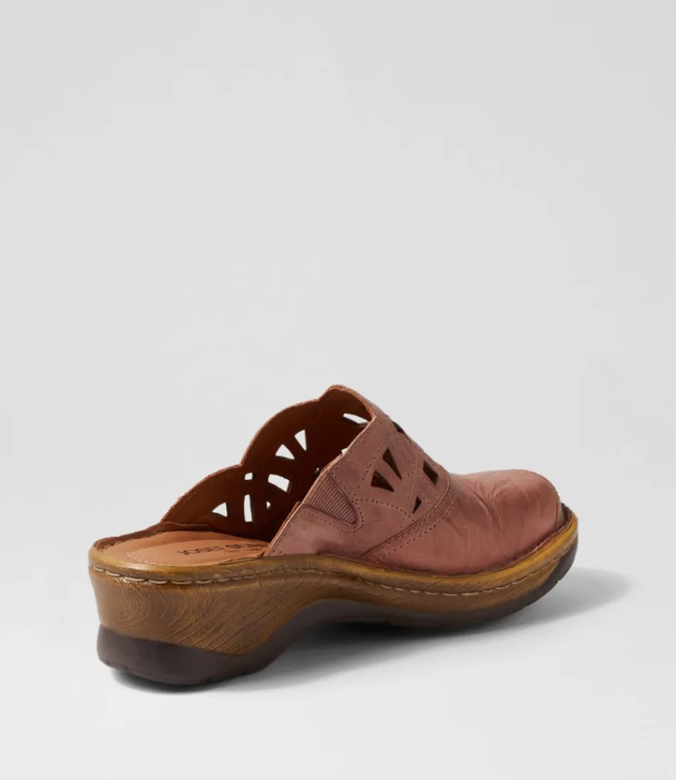 Sabots Femme Josef Seibel - Modèle Catalonia 41 en Cuir Rosa - Confort Optimal - Chaussures Printemps-Été