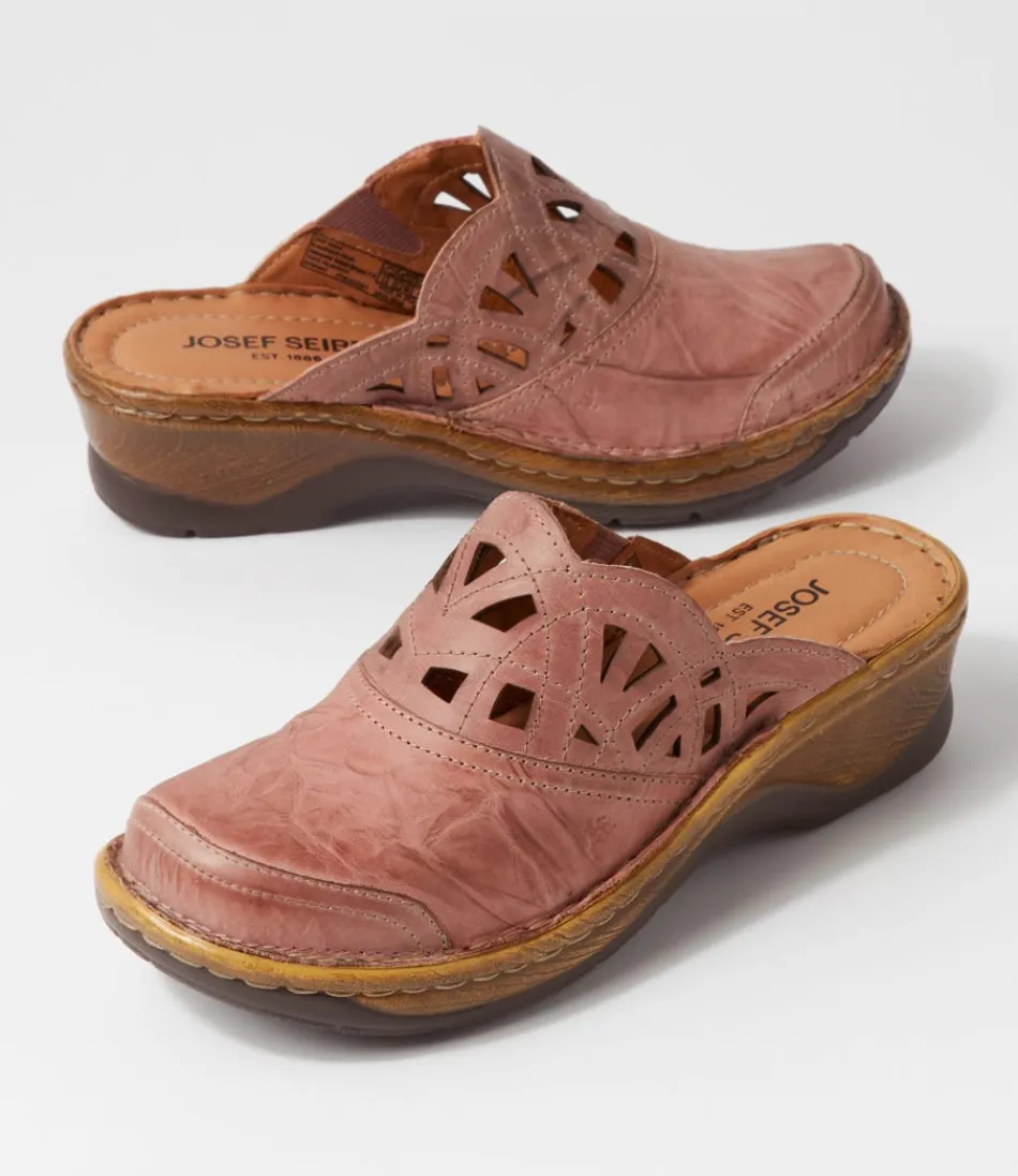 Sabots Femme Josef Seibel - Modèle Catalonia 41 en Cuir Rosa - Confort Optimal - Chaussures Printemps-Été