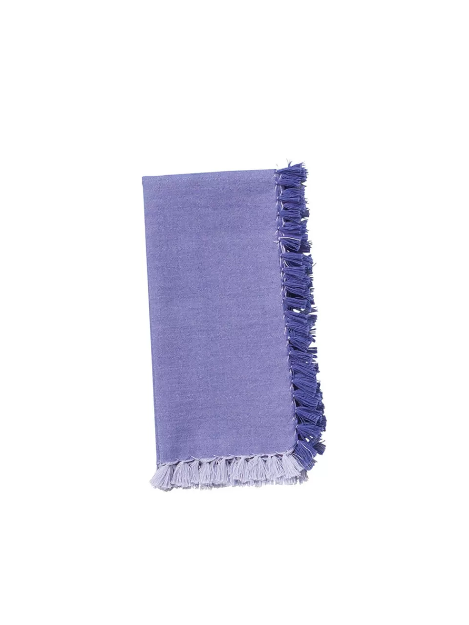Serviettes élégantes April Cornell - Collection Hot : Lot de 4 en chambray bleu azur pour une table raffinée