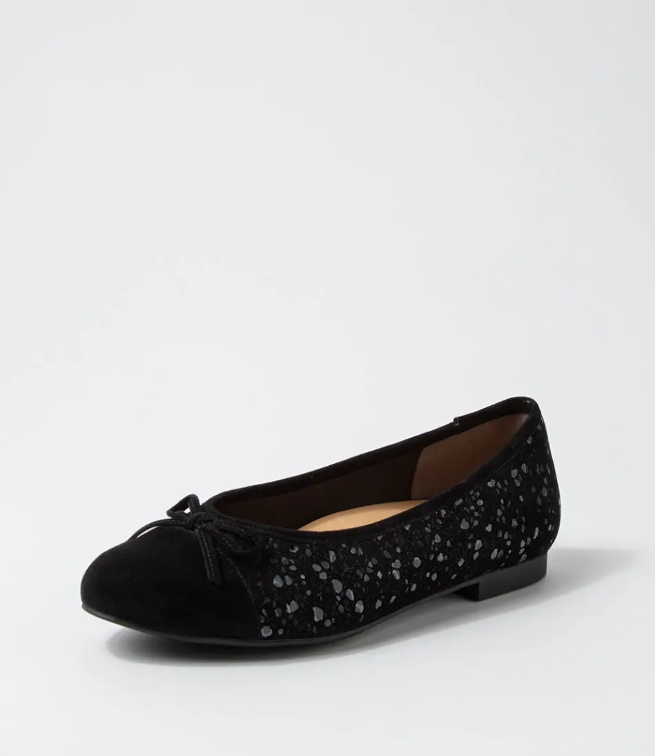 Ballerines Femme ZIERA Chelsea - Confort Ultime en Suédine Noir Étincelant  
Style Urbain avec Semelle Souple - Chaussures Élégantes pour Marches Légeres