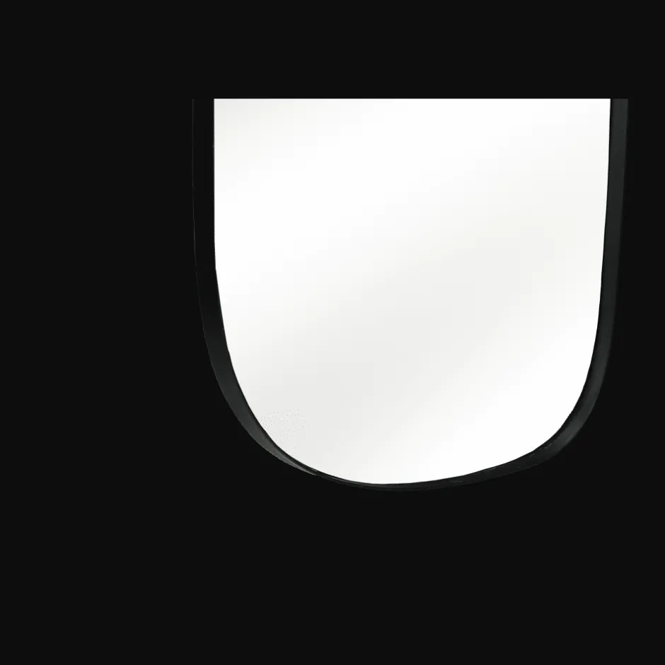 Miroir mural design CODOL en métal brossé - Format élancé 95x39 cm (épaisseur 3 cm) - Finition durable par Pomax - Déco moderne pour intérieur contemporain