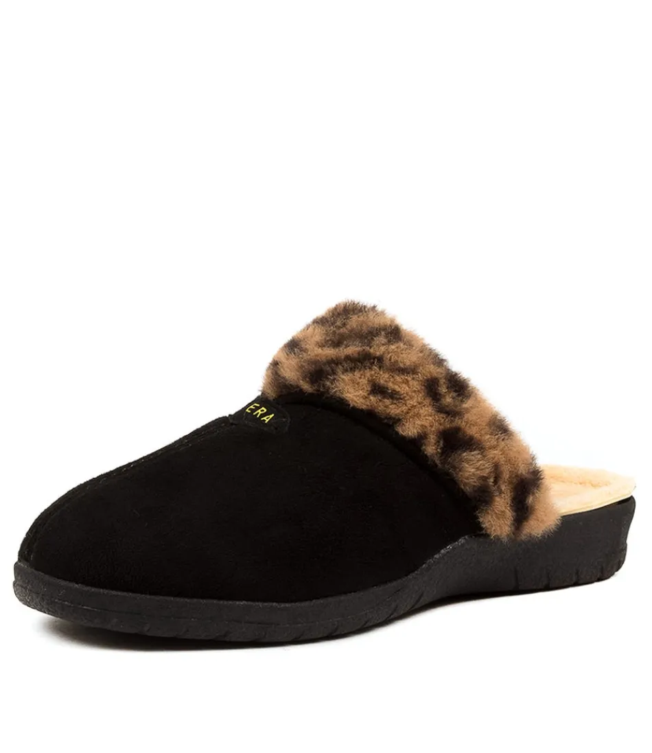 Escarpins ZIERA Confort Léopard - Chaussons Doux Femme avec Détail Tendance