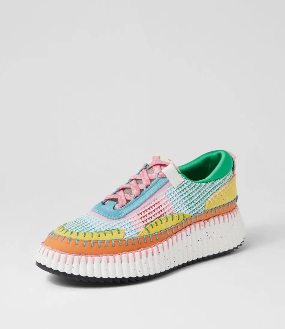 Escarpins sportifs DJANGO & JULIETTE femme - Baskets compensées multicolores « Copen Bright » pour un style urbain décontracté