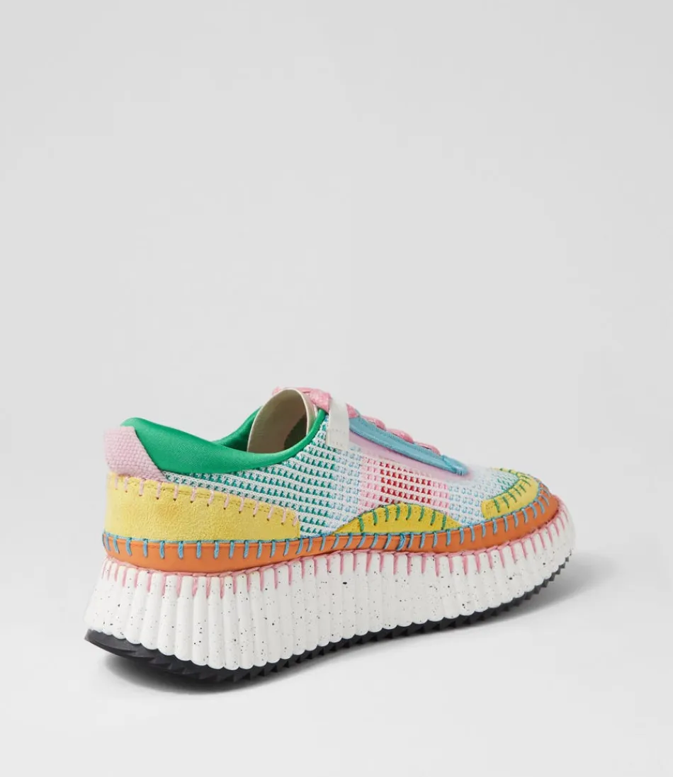 Escarpins sportifs DJANGO & JULIETTE femme - Baskets compensées multicolores « Copen Bright » pour un style urbain décontracté