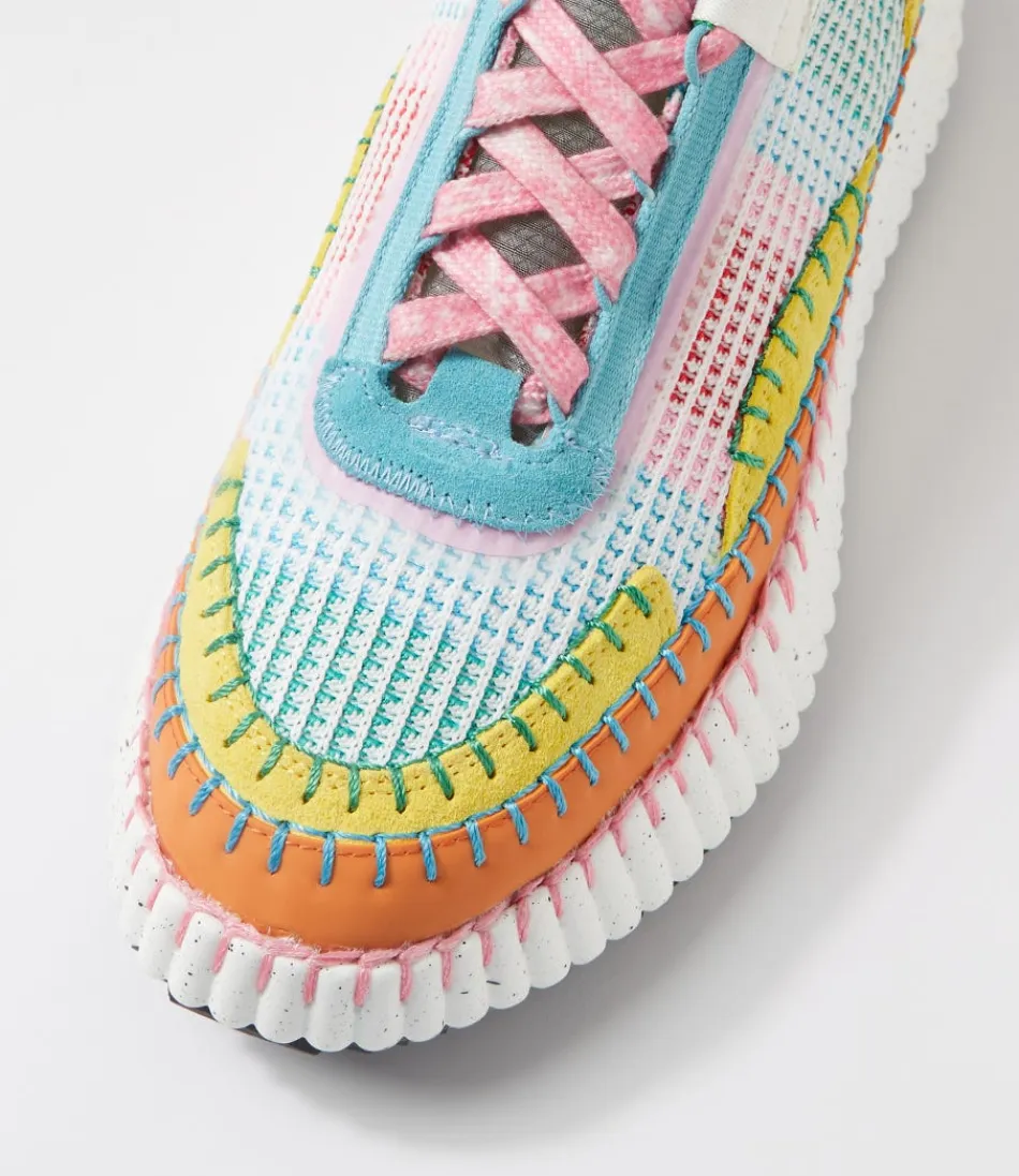 Escarpins sportifs DJANGO & JULIETTE femme - Baskets compensées multicolores « Copen Bright » pour un style urbain décontracté