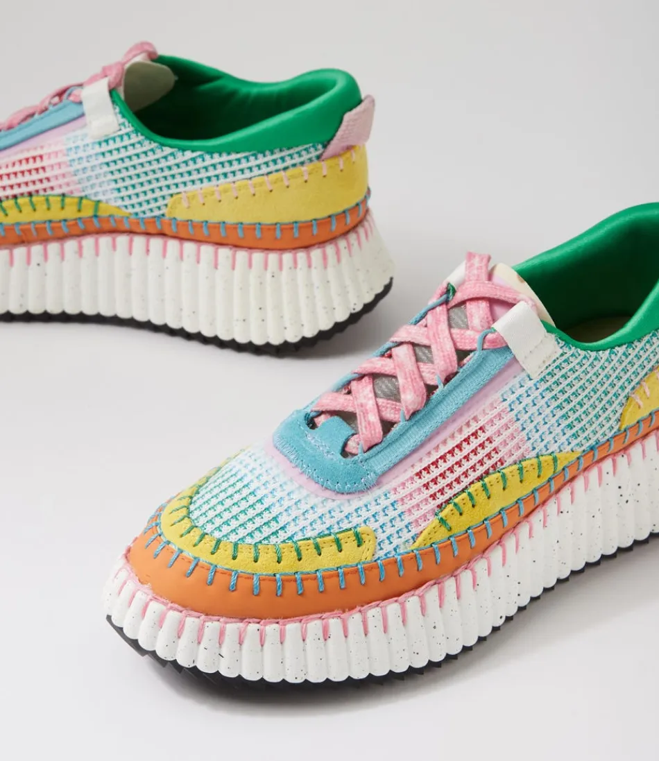 Escarpins sportifs DJANGO & JULIETTE femme - Baskets compensées multicolores « Copen Bright » pour un style urbain décontracté