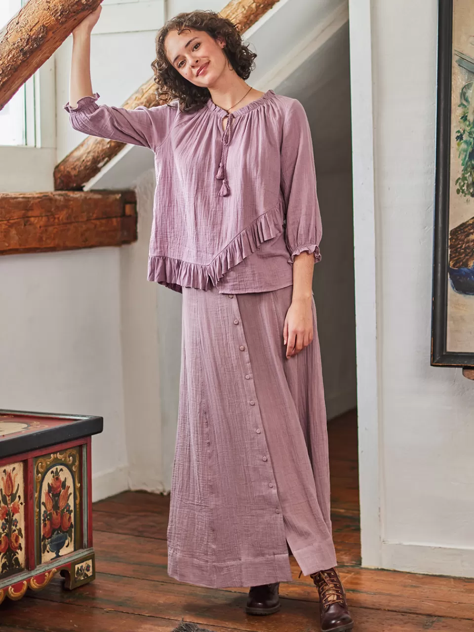 Découvrez la Jupe Bohème Champêtre - Soldes Exclusives April Cornell
