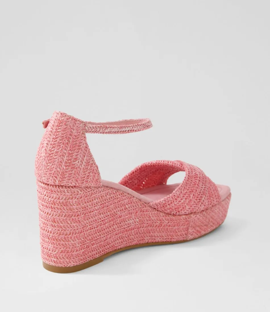 Escarpins Femmes Rose Cotton - Sandales Élégantes en Raffia Synthétique Durable - Modèle Tendance DJANGO & JULIETTE (Collection Printemps)