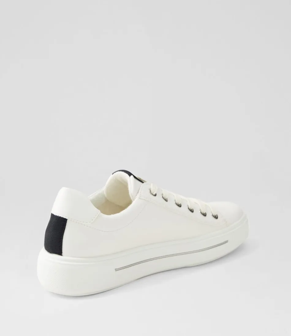Baskets Confort Femme en Cuir Souple ARA - Modèle Courtyard 402 Noir & Blanc 

(Version épurée avec élégance : 