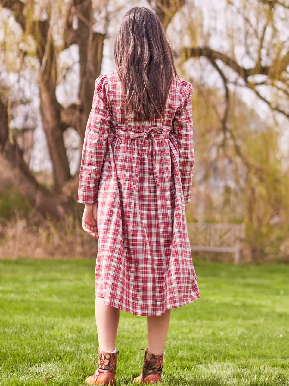 Robe adolescente à carreaux vintage - Collection printanière April Cornell - Prix doux & élégant