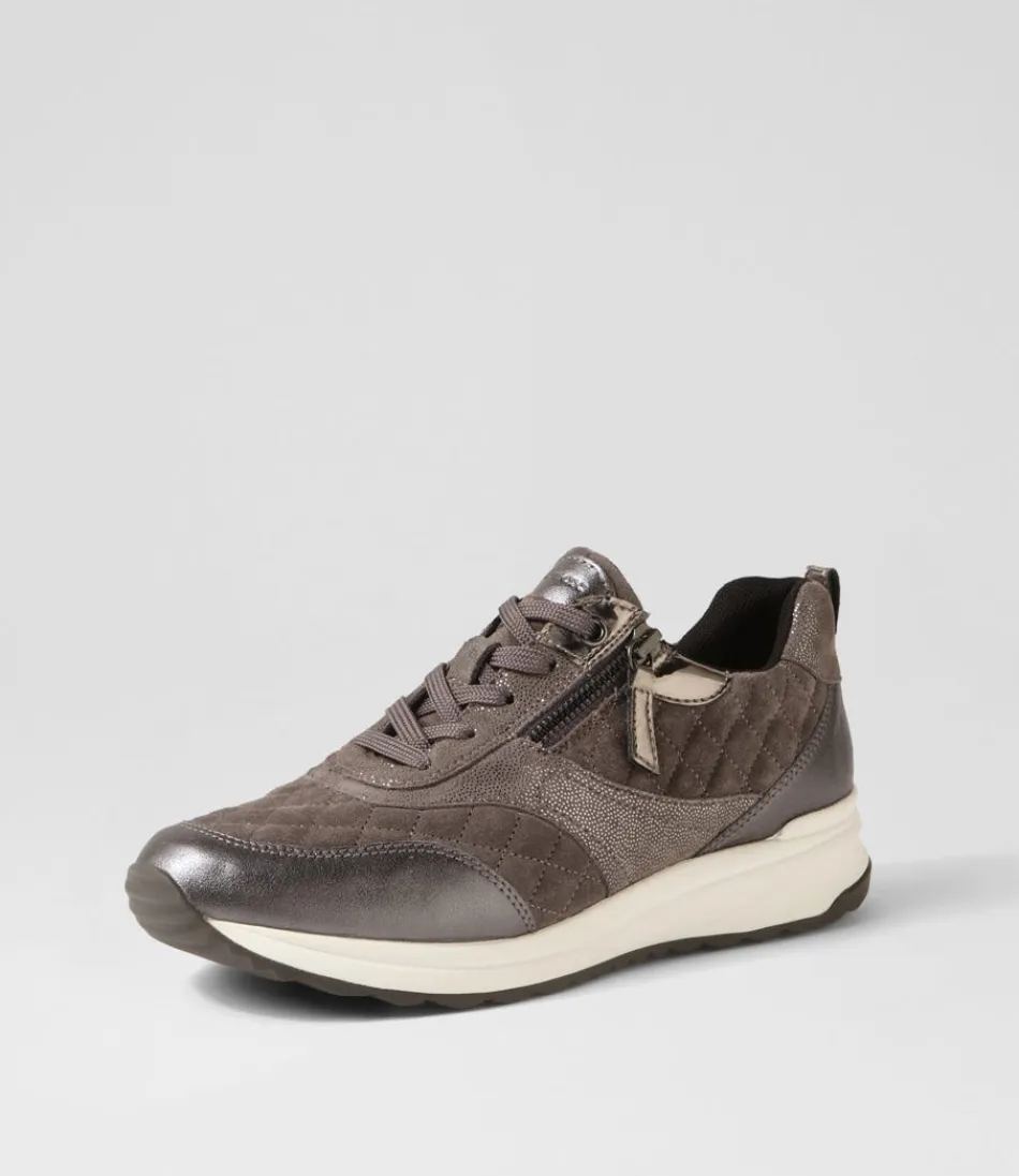 GEOX Airell Baskets Femme en Cuir Suédé Gris Anthracite – Confort Respirant D.AIR Technology  

(Note: J'ai supprimé les caractères spéciaux 