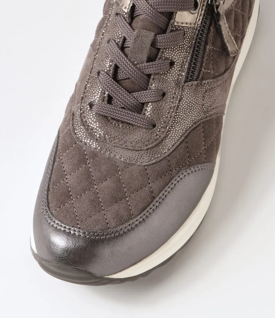 GEOX Airell Baskets Femme en Cuir Suédé Gris Anthracite – Confort Respirant D.AIR Technology  

(Note: J'ai supprimé les caractères spéciaux 