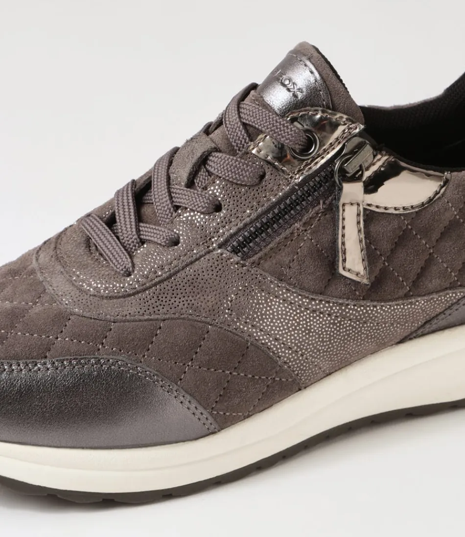 GEOX Airell Baskets Femme en Cuir Suédé Gris Anthracite – Confort Respirant D.AIR Technology  

(Note: J'ai supprimé les caractères spéciaux 