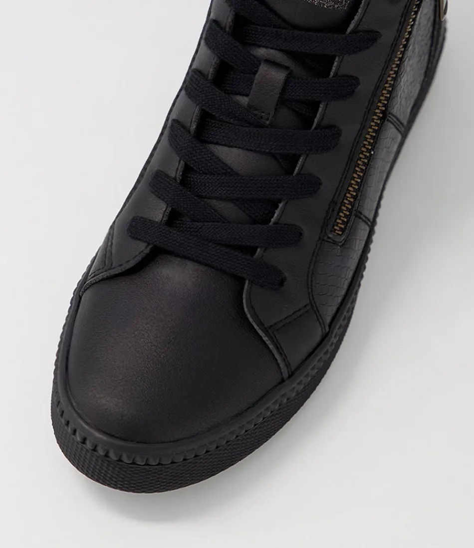 Chaussures GEOX Blomiee B en cuir noir - Confort urbain pour femme au quotidien