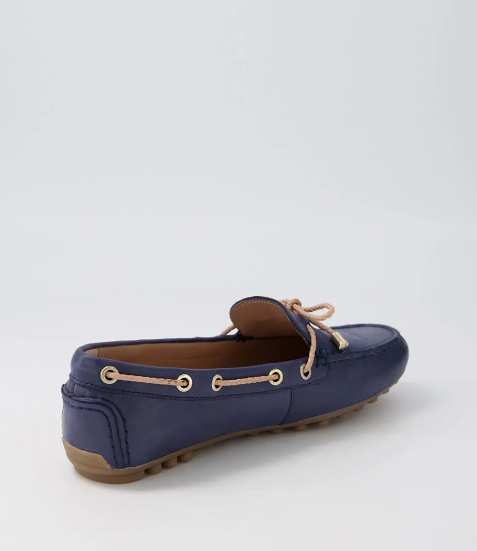 Escarpins plats GEOX en cuir souple - Nuances sable bleu pour un confort quotidien