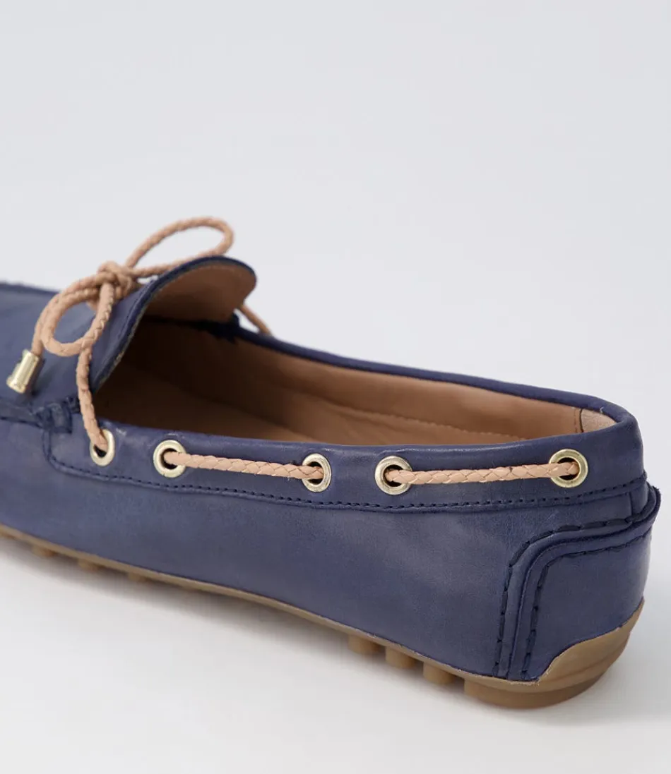 Escarpins plats GEOX en cuir souple - Nuances sable bleu pour un confort quotidien