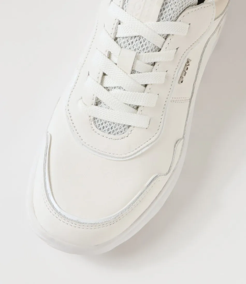 GEOX Pour Femme - Baskats D-Spherica Confort Cuir Blanc - Style Urbain Décontracté