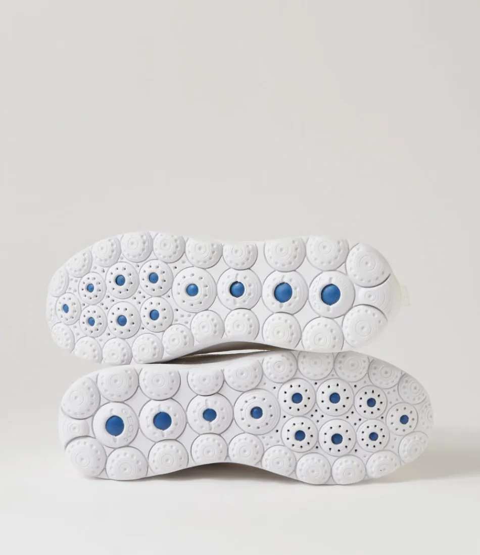 GEOX Pour Femme - Baskats D-Spherica Confort Cuir Blanc - Style Urbain Décontracté