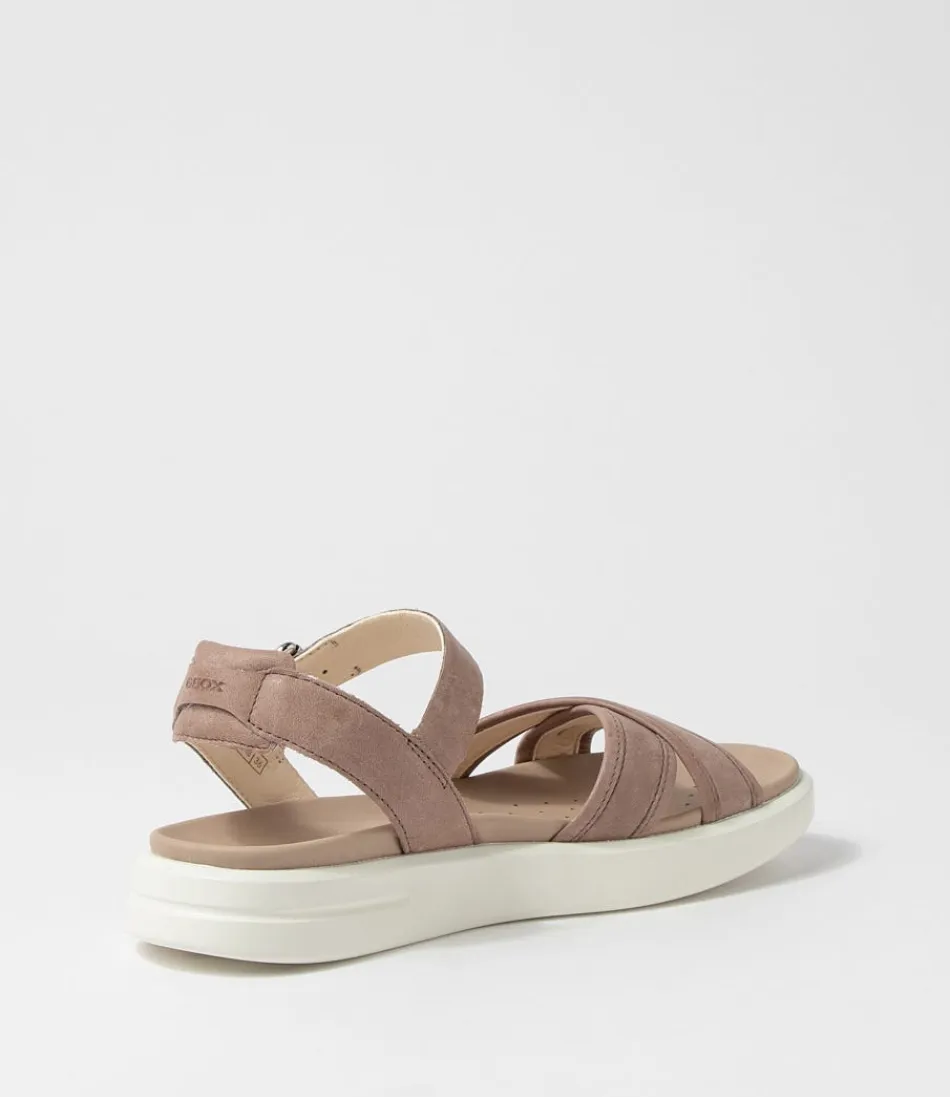 Sandales Femme GEOX Confort Xand 2S B - Nubuck Désert Respirant avec Semelle Cushion