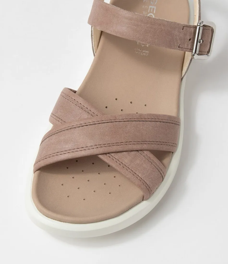 Sandales Femme GEOX Confort Xand 2S B - Nubuck Désert Respirant avec Semelle Cushion