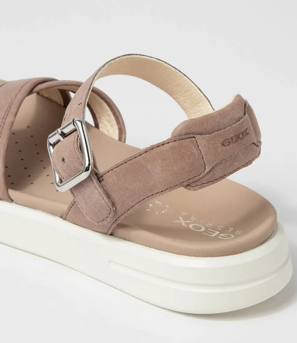 Sandales Femme GEOX Confort Xand 2S B - Nubuck Désert Respirant avec Semelle Cushion