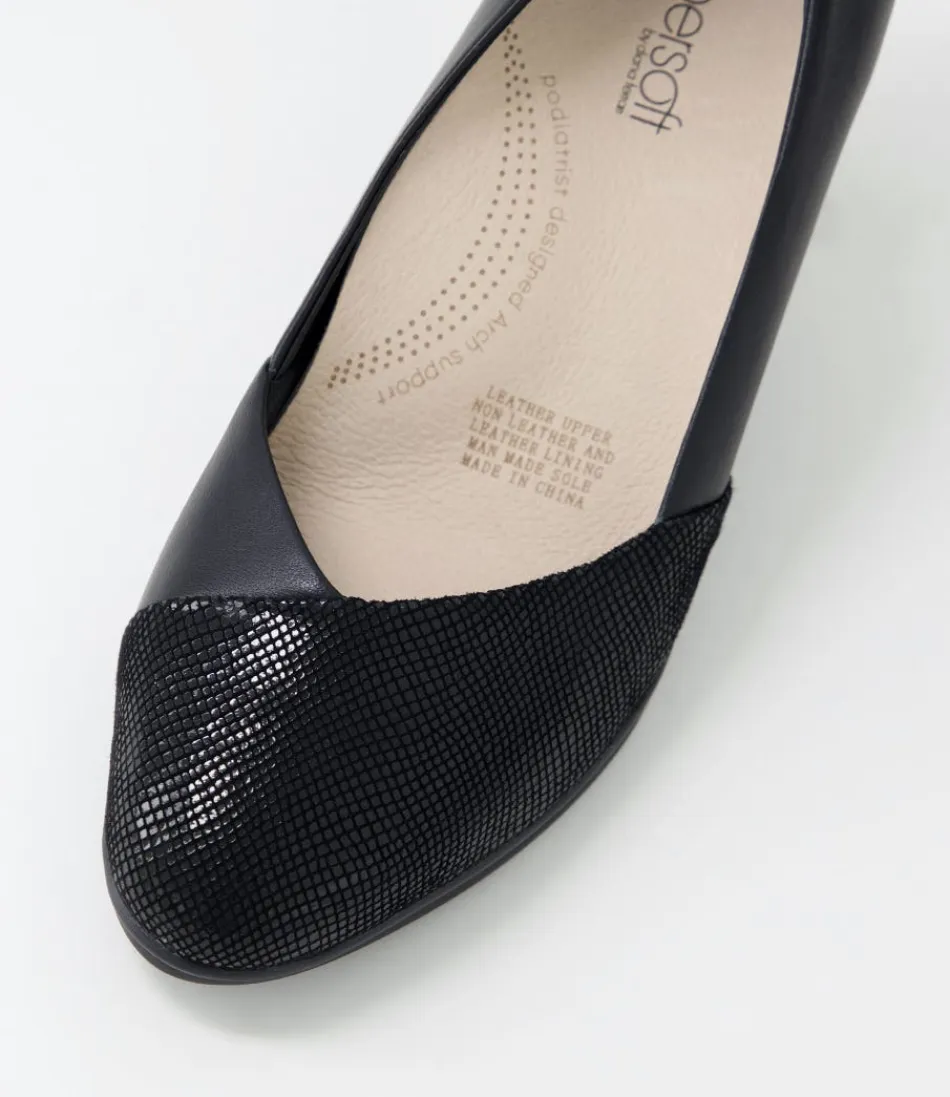 Escarpins Femme Modèle Denzil2 - Élégance Urbaine en Daim Texturé Écailles Noires, Confort Ultra-Doux à Talons