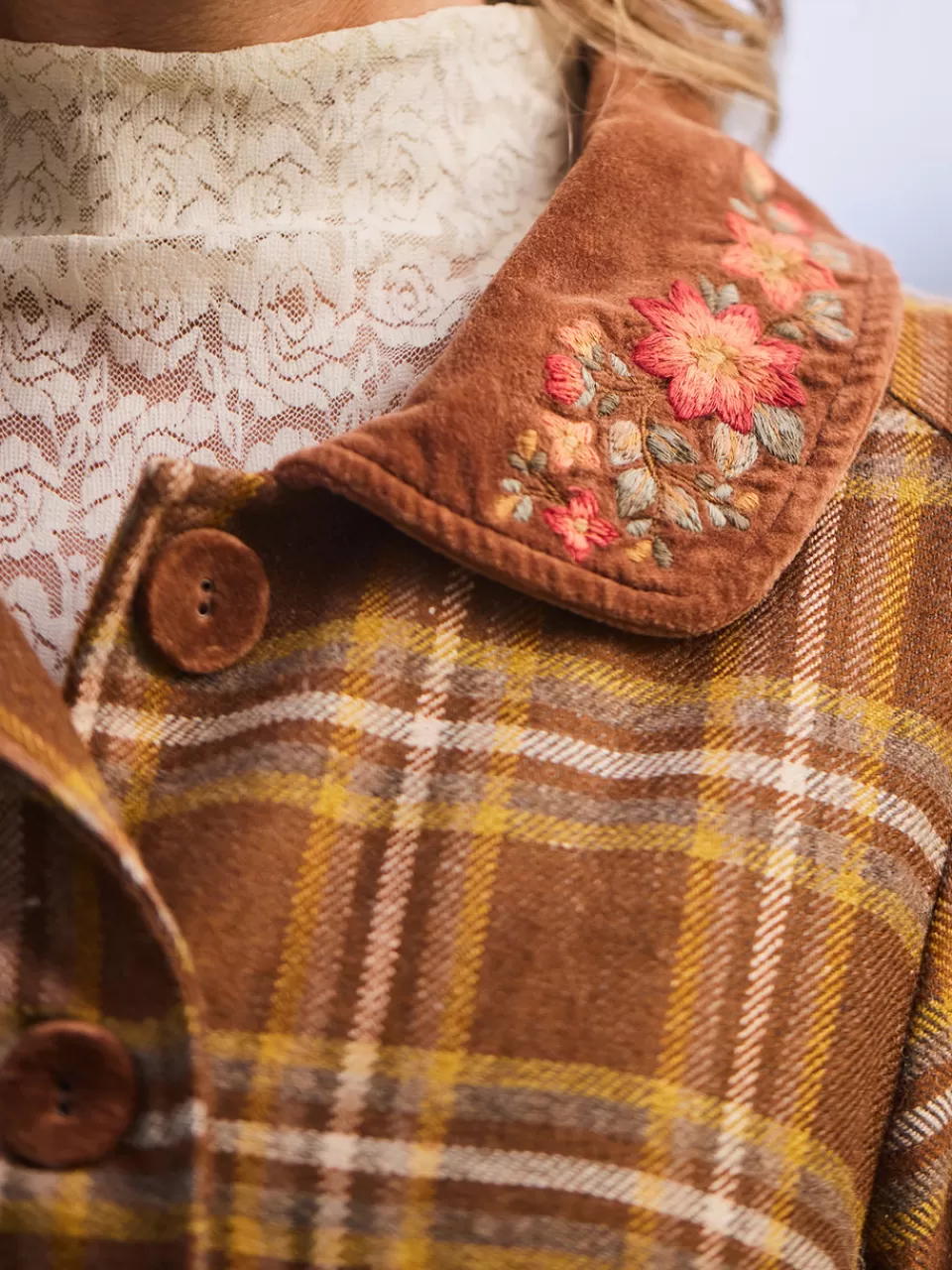 Manteau Dickens en Laine à Carreaux - Collection Automne/Hiver April Cornell