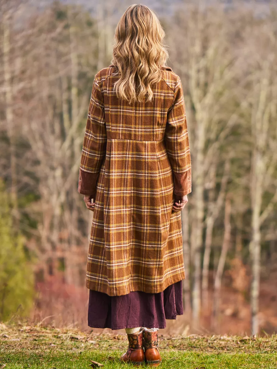 Manteau Dickens en Laine à Carreaux - Collection Automne/Hiver April Cornell