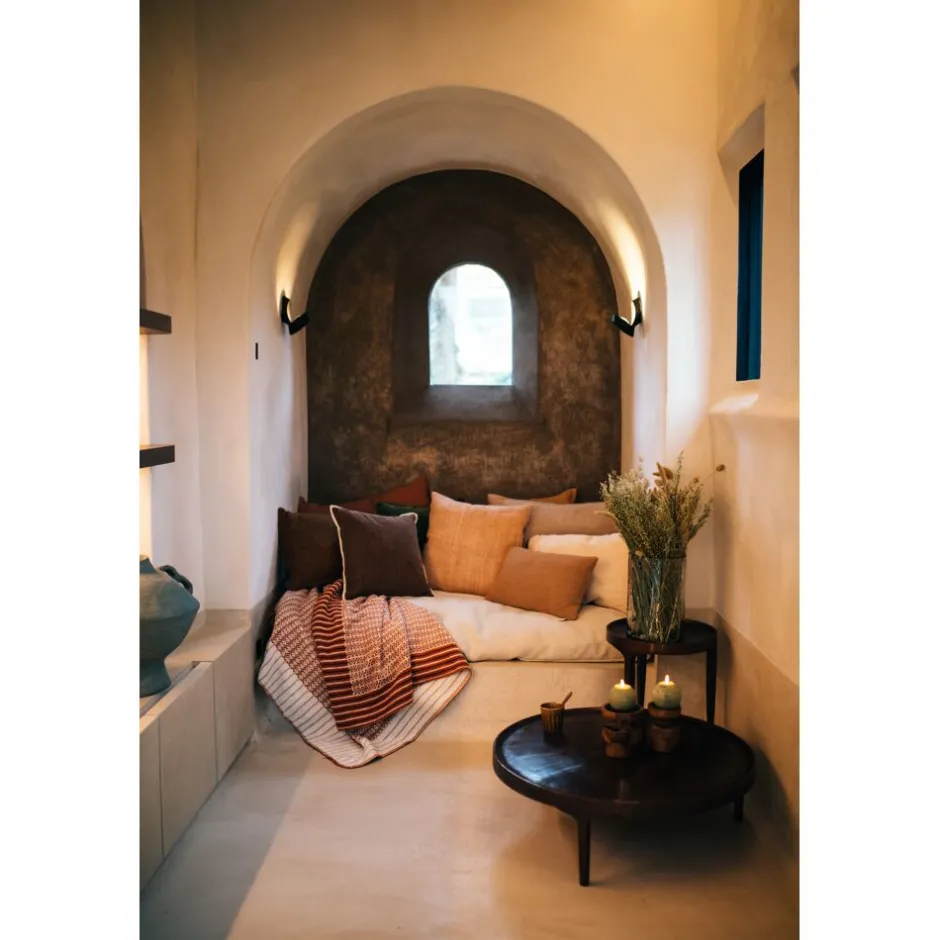 Coussin moelleux Pomax - DIMARO en coton doux et viscose respirante - Dimensions idéales 50x30 cm - Teinte sable intemporelle pour un décor apaisant