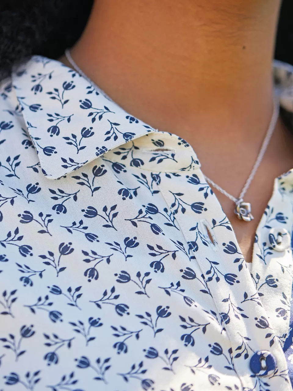 Robe patchwork printanière à motifs tulipes - Création exclusive April Cornell - Disponible en ligne