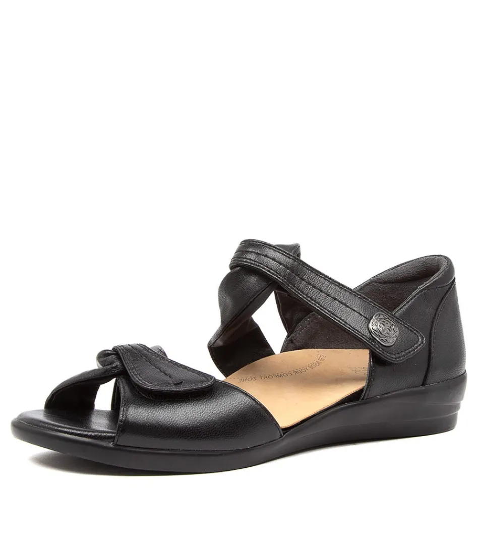 Escarpins Femmes ZIERA - Doxie W Cuir Noir Souple Confort Jour/Nuit (Modèle Pieds Sensibles)