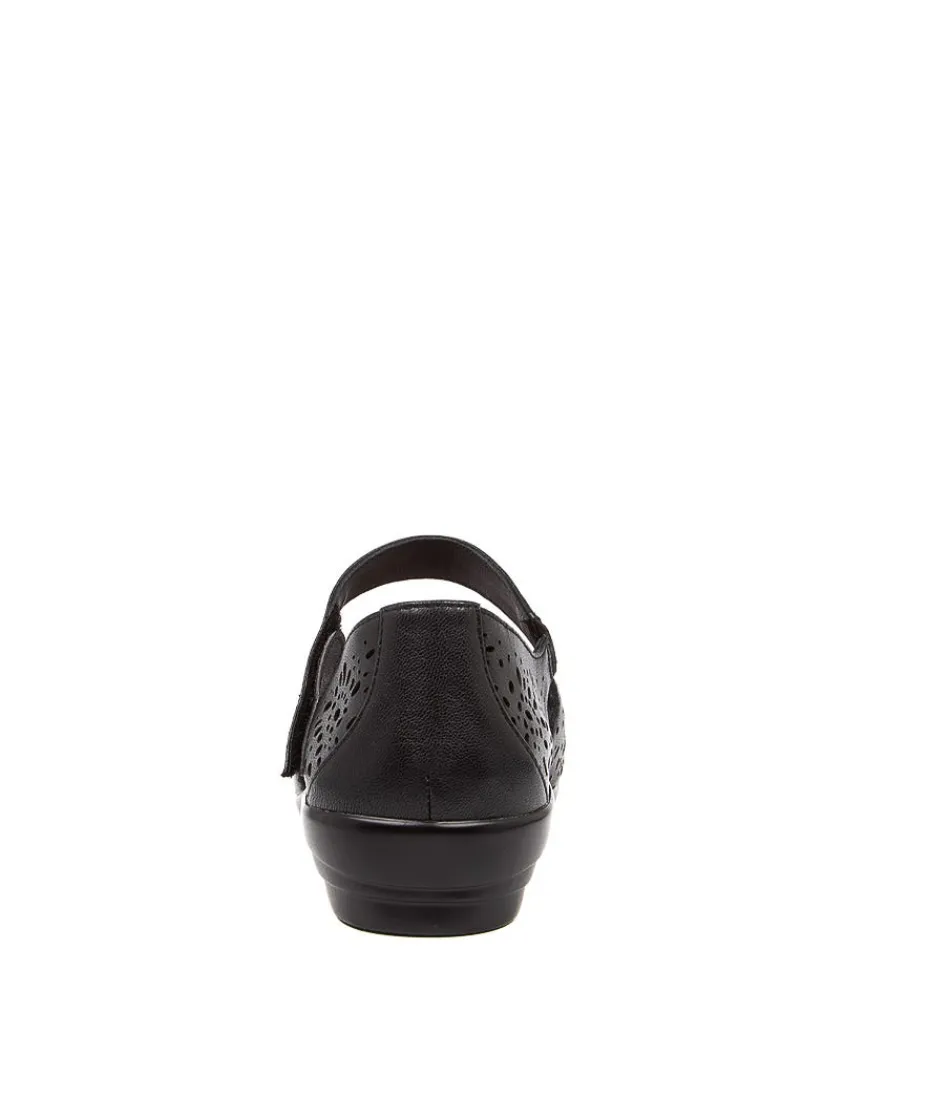 Escarpins Femmes ZIERA Confort Optimal - Cuir Noir Patiné Style Urbain Élégant