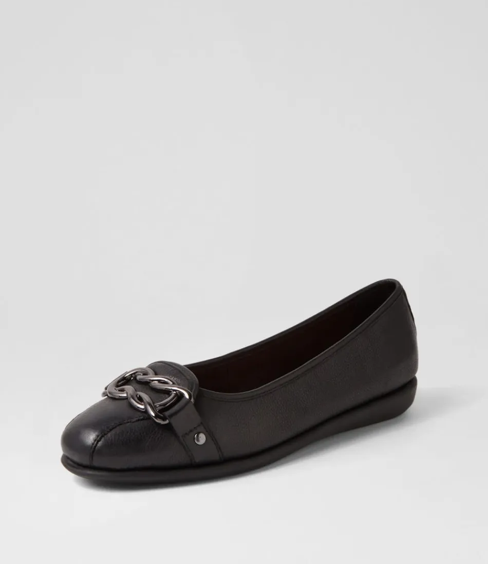 Escarpins souples Elisse en cuir noir - Confort ultime pour femme | Semelle légère et douceur exceptionnelle