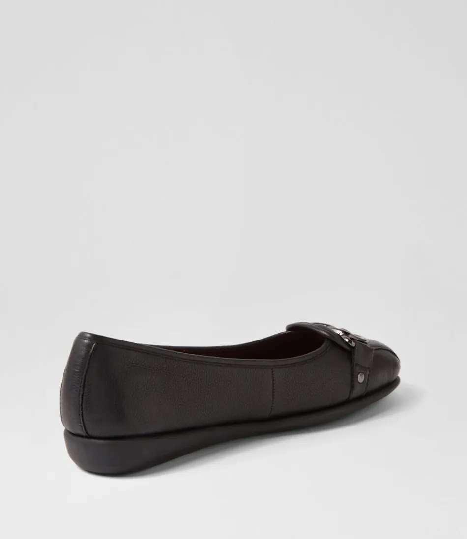 Escarpins souples Elisse en cuir noir - Confort ultime pour femme | Semelle légère et douceur exceptionnelle