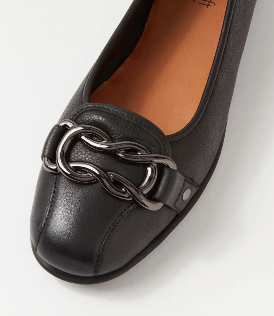 Escarpins souples Elisse en cuir noir - Confort ultime pour femme | Semelle légère et douceur exceptionnelle