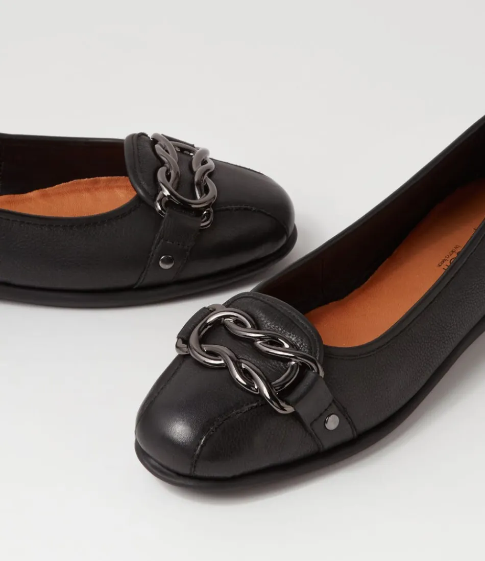 Escarpins souples Elisse en cuir noir - Confort ultime pour femme | Semelle légère et douceur exceptionnelle