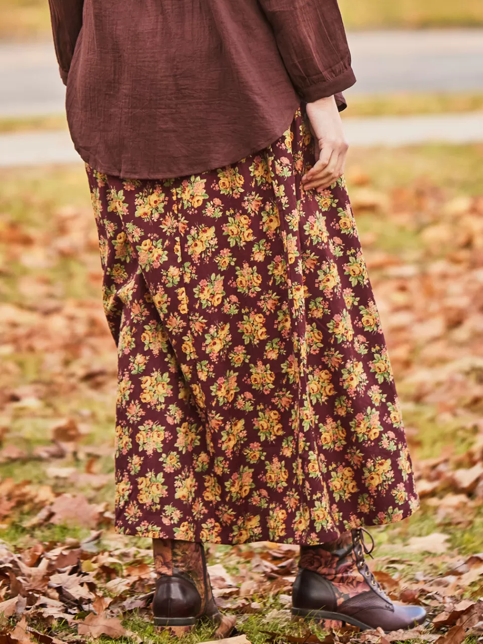 Jolie Jupe Longue Florale Élégante - Collection Printemps April Cornell avec Broderies Champêtres
