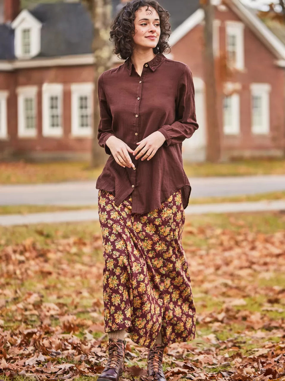 Jolie Jupe Longue Florale Élégante - Collection Printemps April Cornell avec Broderies Champêtres