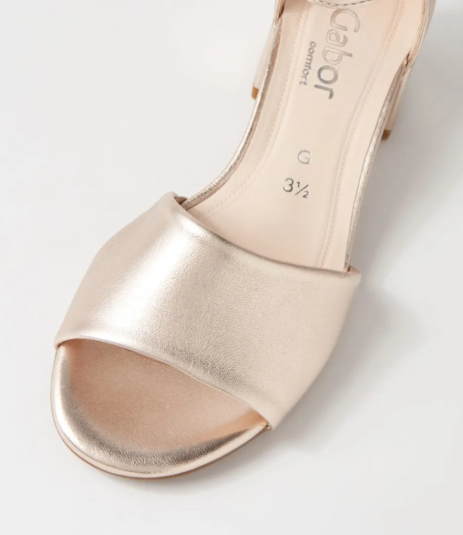 Sandales Femme GABOR Erika - Cuir Puder Souple avec Soutien Orthopédique et Détails Artisanaux