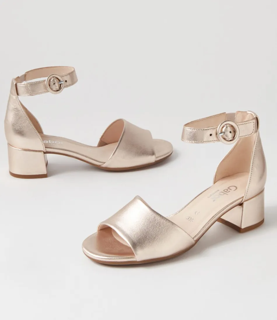 Sandales Femme GABOR Erika - Cuir Puder Souple avec Soutien Orthopédique et Détails Artisanaux