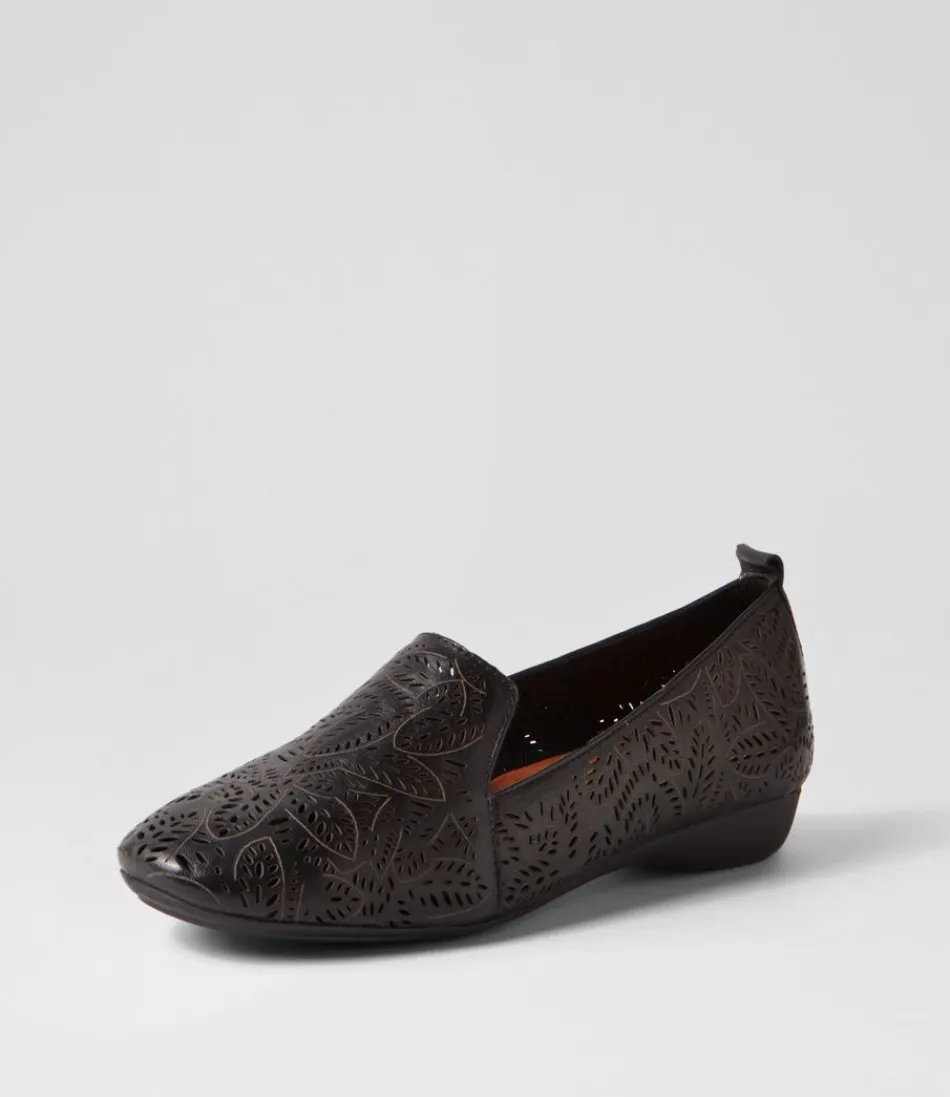 Mocassins Femme Cuir Noir Souple Errin - Confort Léger au Quotidien