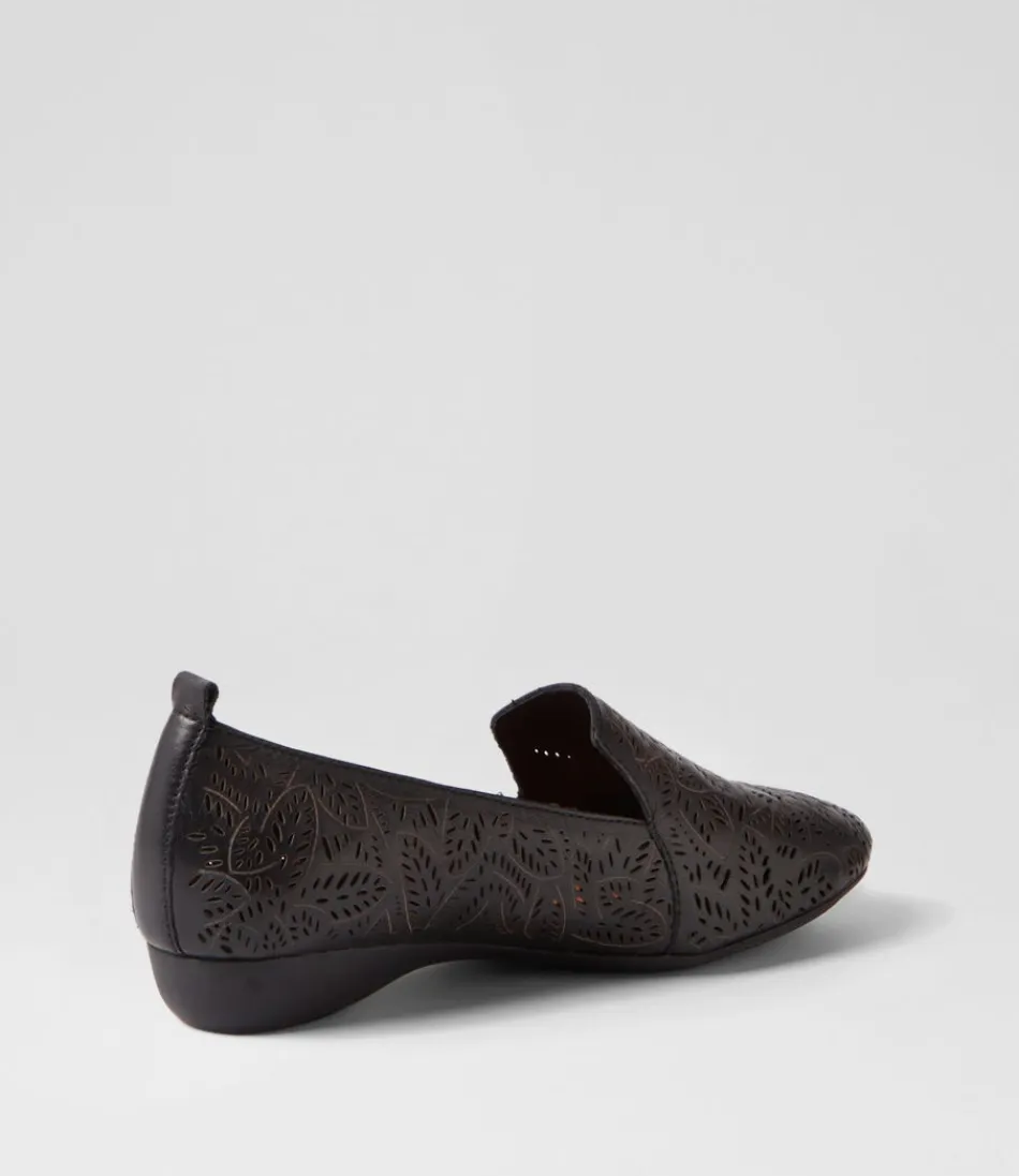 Mocassins Femme Cuir Noir Souple Errin - Confort Léger au Quotidien