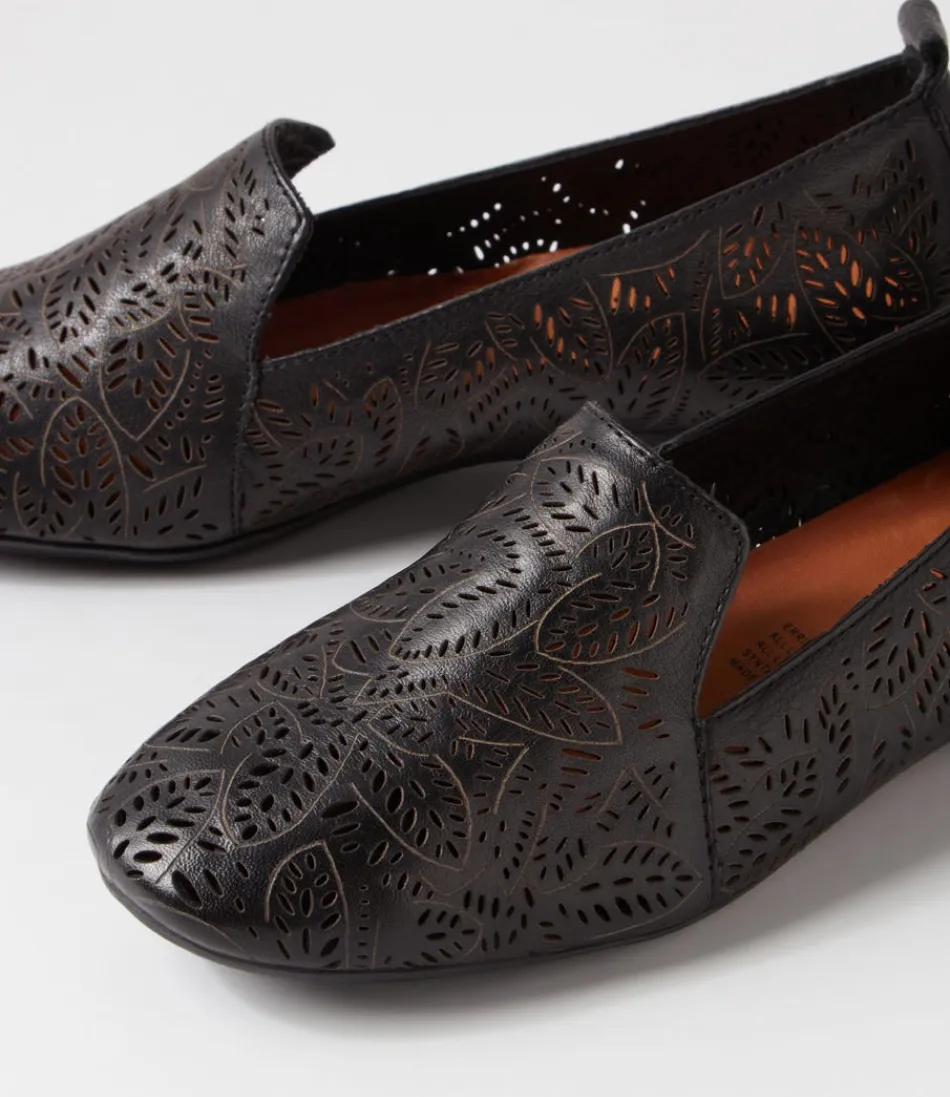 Mocassins Femme Cuir Noir Souple Errin - Confort Léger au Quotidien