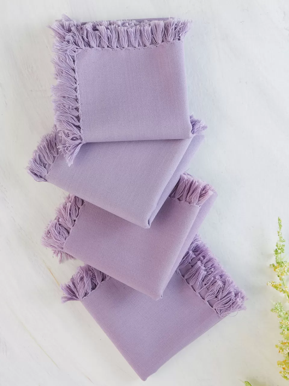 April Cornell - Lot de 4 serviettes essentielles en lavande parfumée ✨ Profitez de notre offre spéciale !