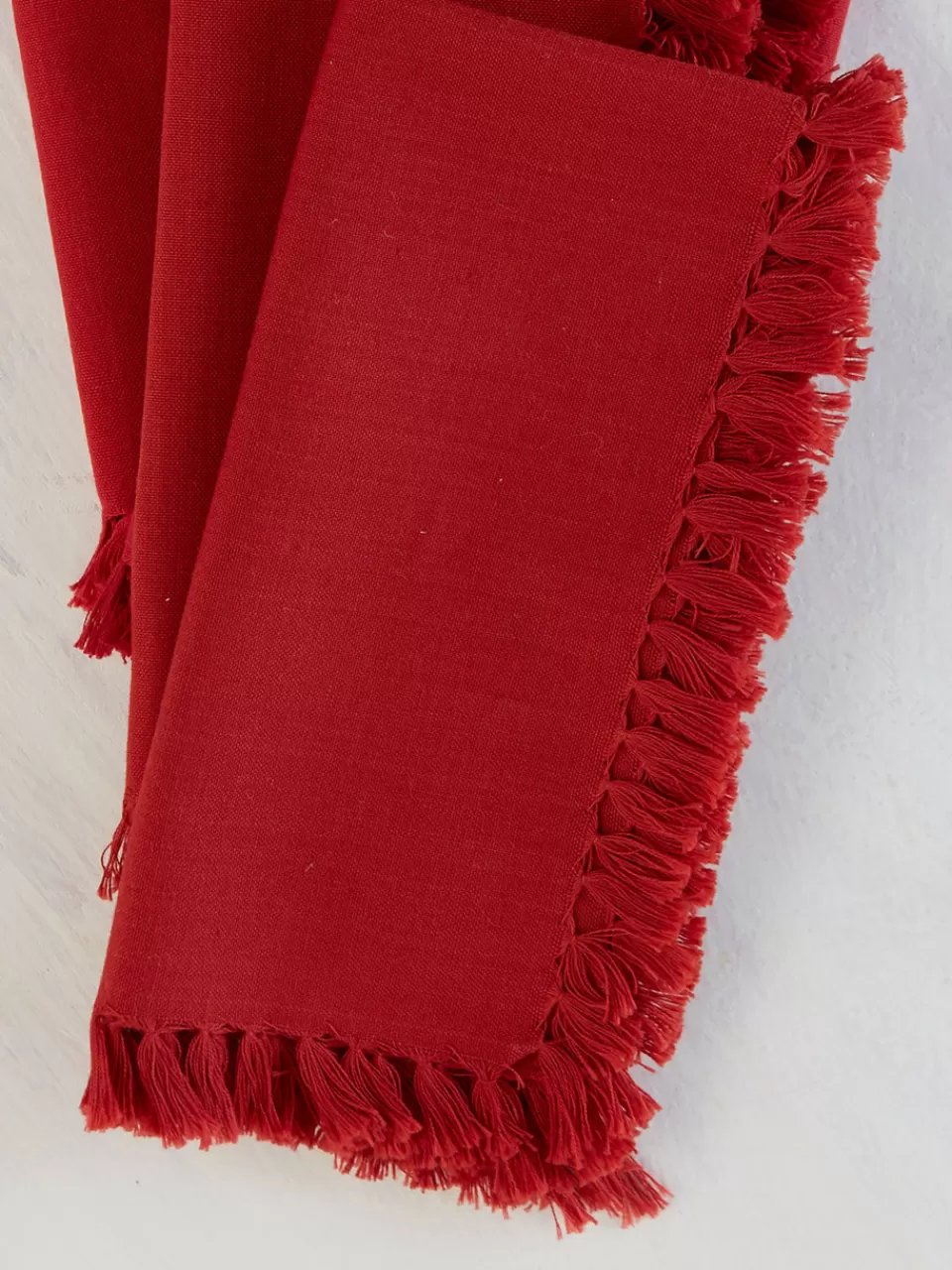 Lot de 4 serviettes indispensables - Rouge éclatant | Soldes printaniers exceptionnels chez April Cornell