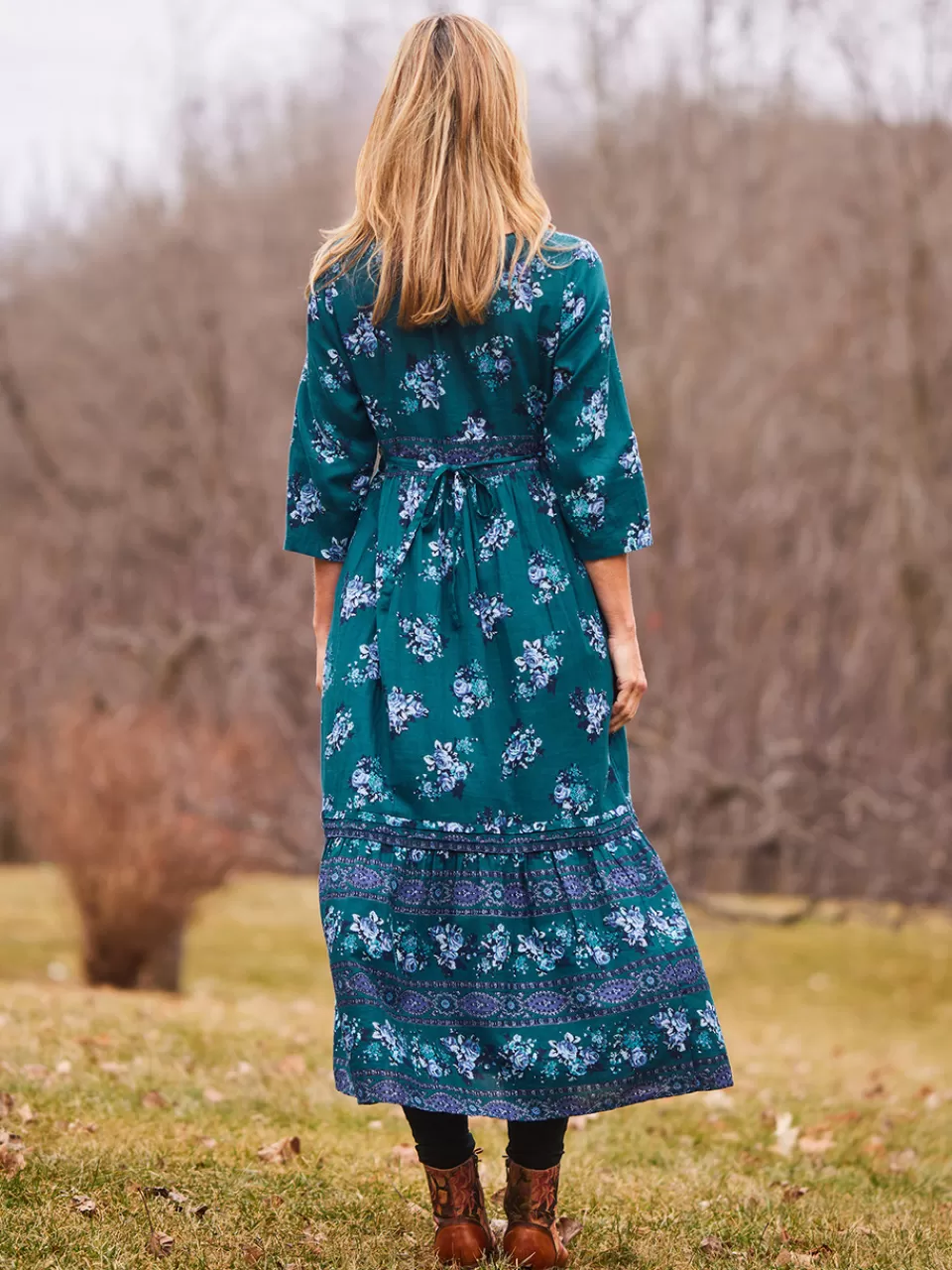 Robe de réception Estella - Bleu canard raffiné par April Cornell à petit prix
